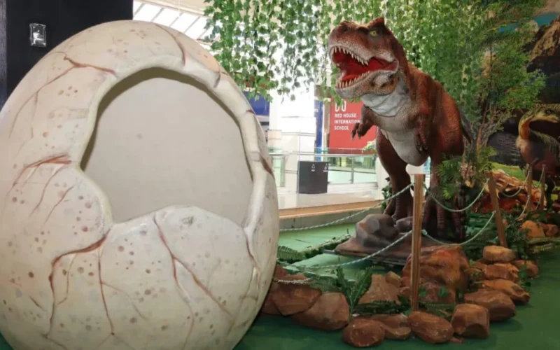 Parque indoor une dinossauros, infláveis e games em Campo Grande